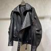 Stylish Women's Motorcycle Jacket with Thickened Lamb  Simulated Leather