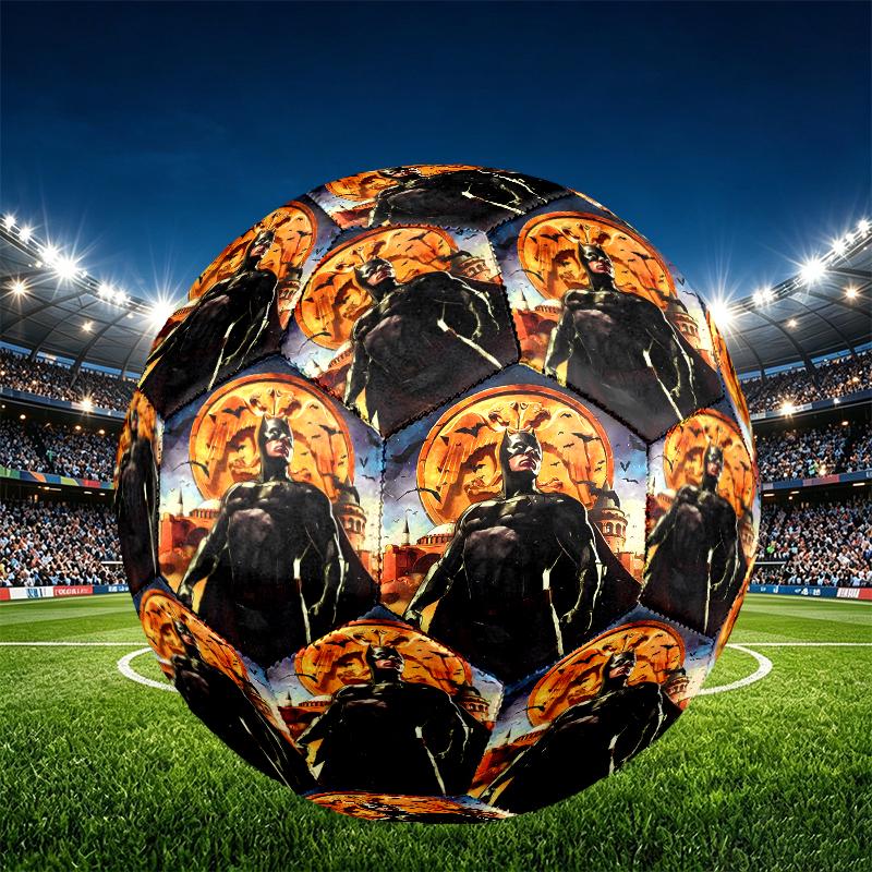 Batman Print Size 5 Soccer Ball, PU Wear Resistant Football for Match Training and Daily Practice, Birthday Gift for Soccer Fans