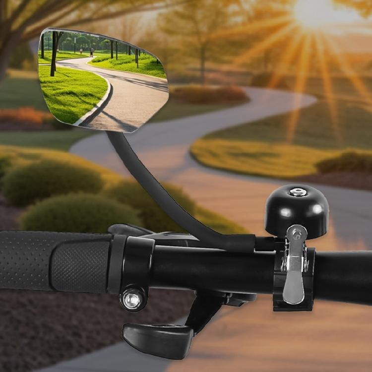 Universal Cycling Mirror Bells Compacts Bicycles Rearviews Safety Device With Bells Ergonomic Bike Handlebars Part