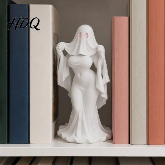 Halloween Decor Figurine Ghost Lady Ornament Durable PLA 3D Printing Figure Smooth Surface Collectible Full of Mystery Collectible for Desktop
