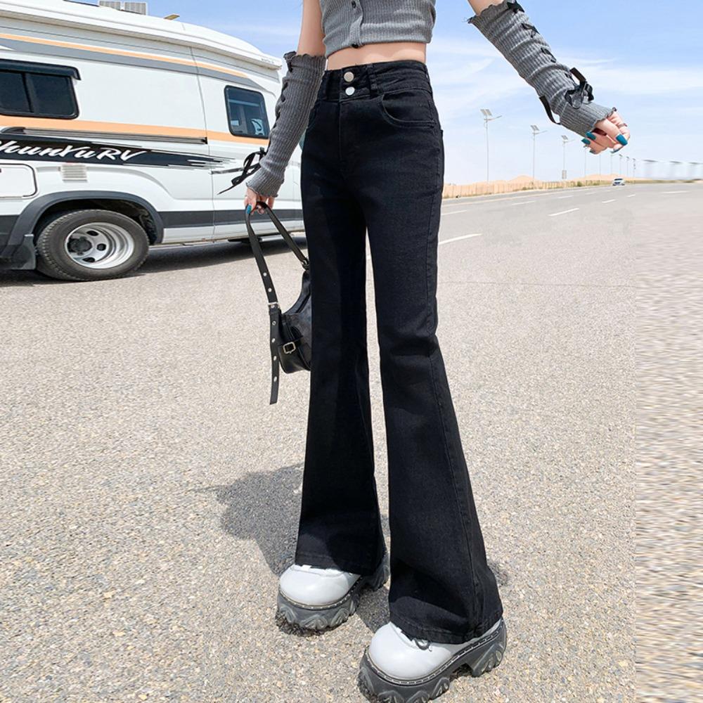 Slight Jeans Women's Autumn and Winter New Elastic and Thin Small High-waisted Versatile Horseshoe Flared Pants
