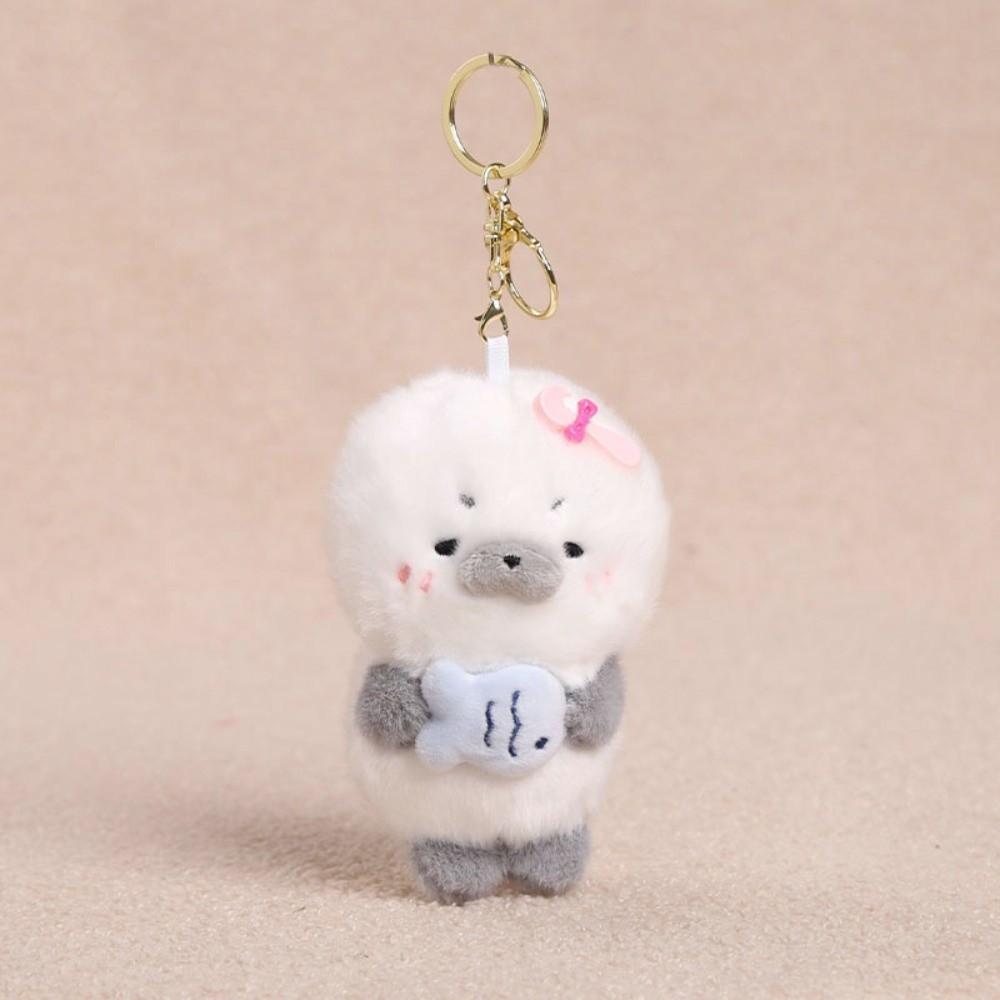 Soft Seal Stuffed Animal Keyring Plush Material Seal Soft Plush Doll Keychain Birthday Gift