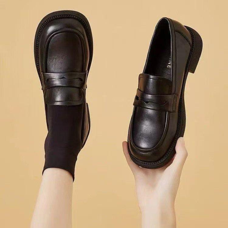 

JK uniform work small leather shoes women s 2025 new spring soft-soled loafers ins versatile retro soft leather single shoes 40