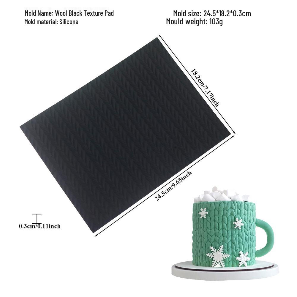 Silicone Mousse Swiss Roll Texture Pad - Tree Bark Lace Fondant Mat for Western Pastry Baking