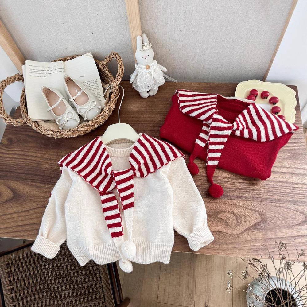 Girls sweater 2026 spring new children's Korean version pullover knitted sweater shawl two-piece set girls foreign style Korean version