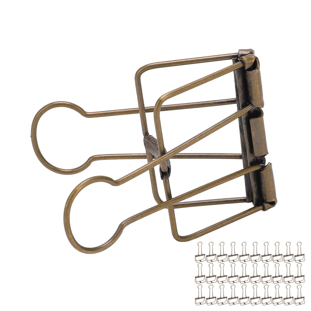 30Pcs Wire Clips 2 Inch Hollow Out Strong Clamping Multi Purpose Small Clips for Notes Tickets Papers