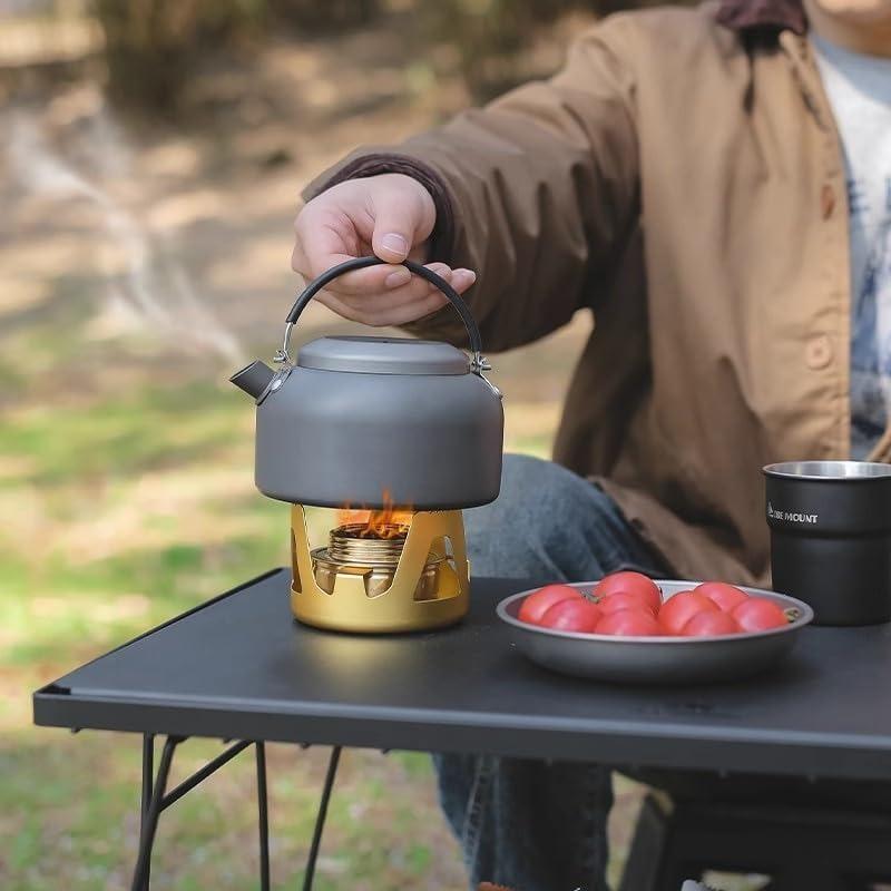 Ultralight Aluminum Alloy Alcohol Stove Mini Portable Adjustable Burner for Backpacking Camping Hiking Emergency Kit