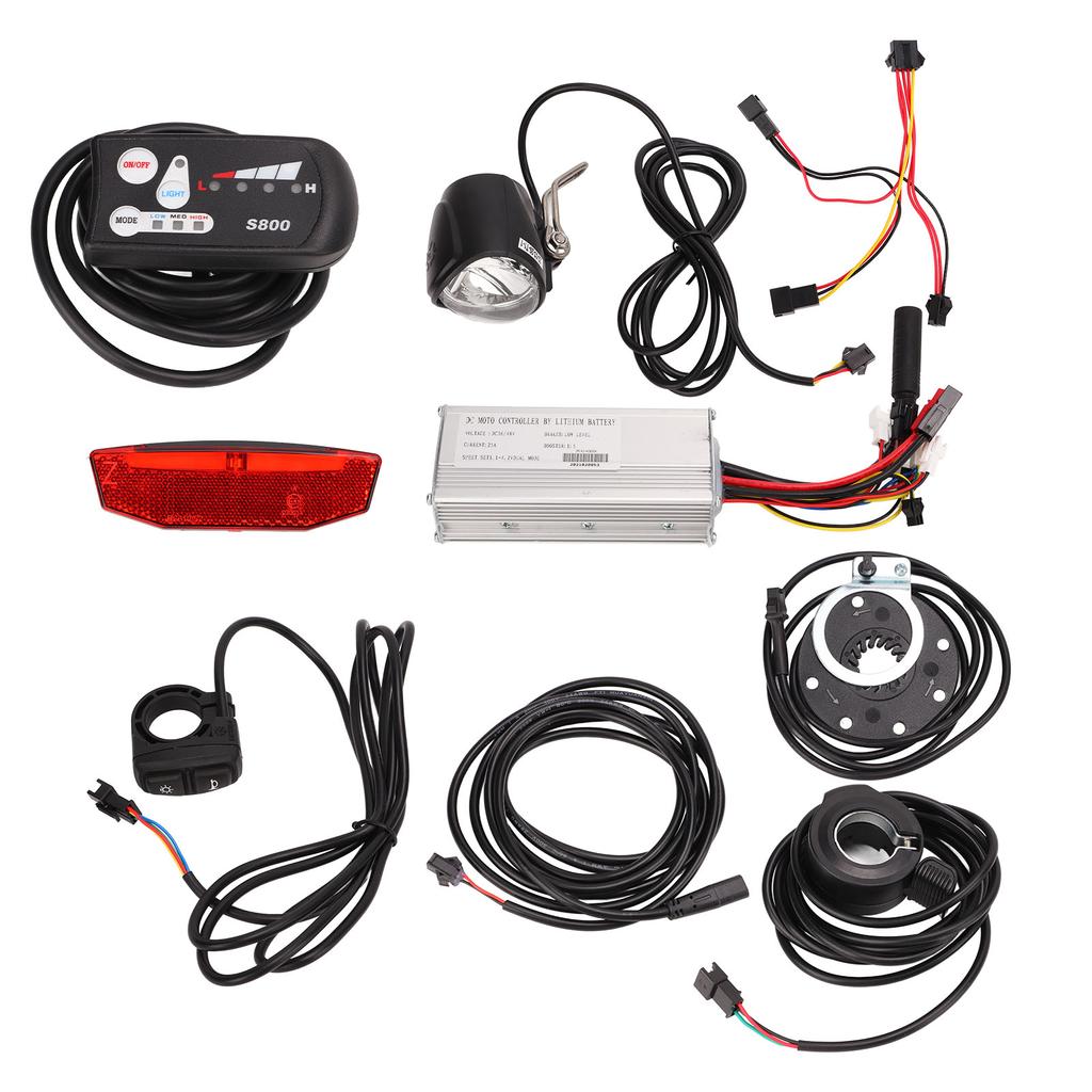 36V 48V 750W 25A Controller Kit S800 Display Front Rear Lights 2 In 1 Switch Configuration for 750W Motor Electric