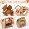 1/5pcs Box with Window Paper Gift Box with Ribbon Cake Box Birthday Wedding Party Gift  Cake Box Gift Bags Boxes for Wedding