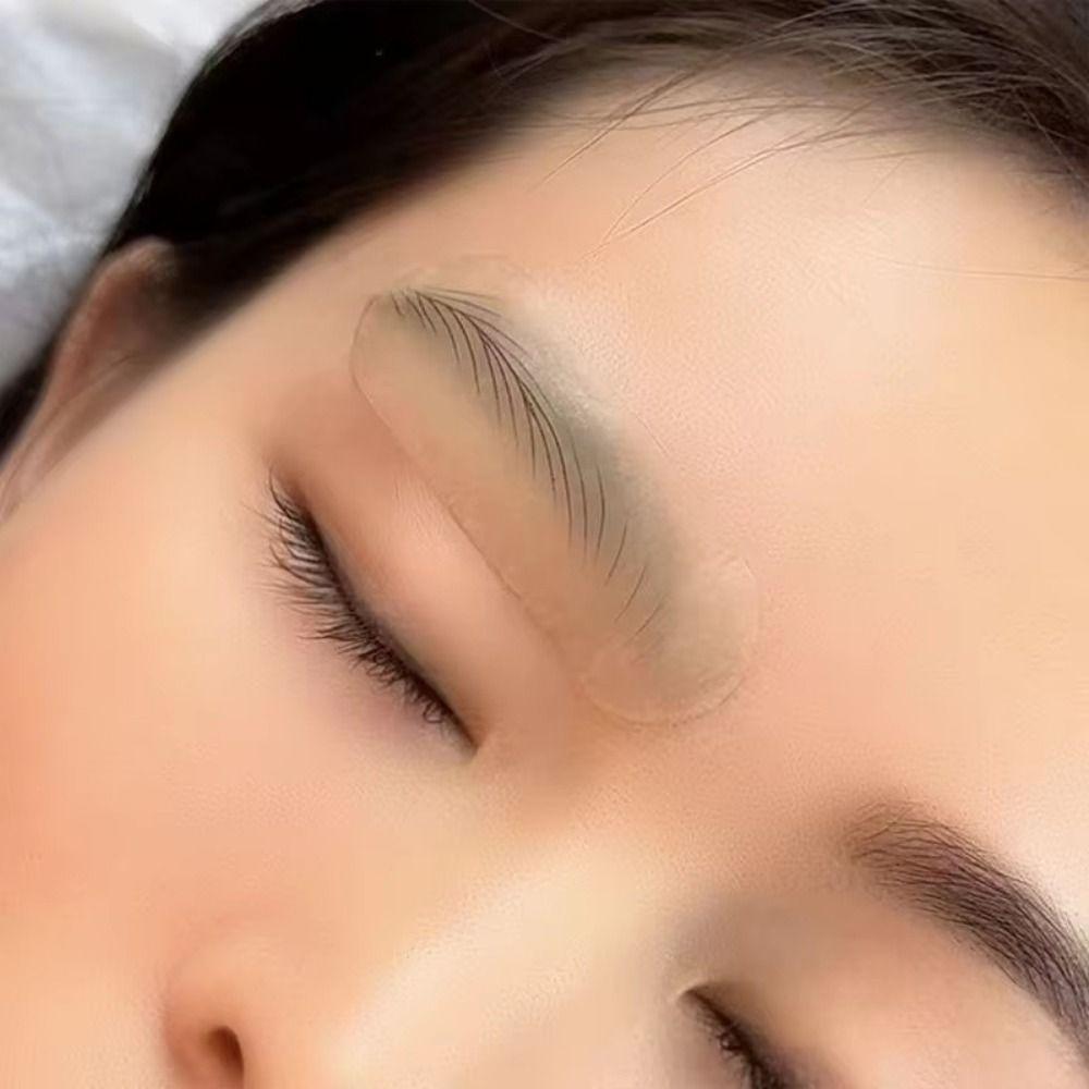 20Pcs Adhesive Tattoo Practice Sticker Eyebrow Line Practice Stickers Makeup Tattoo Training
