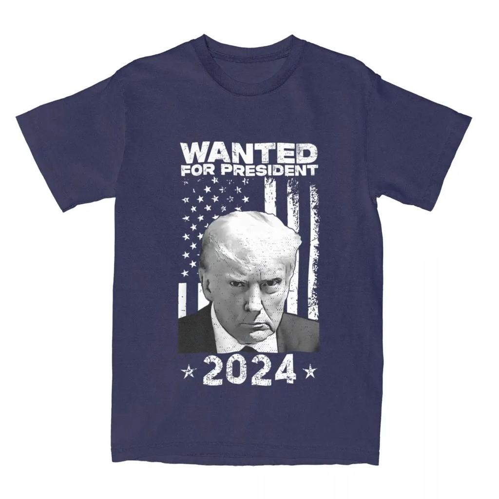 Donald Trump Fahndungsfoto Gesucht für USA. Präsident 2024 T-Shirt Sommer Street Style T-Shirts Baumwolle Mode T-Shirt