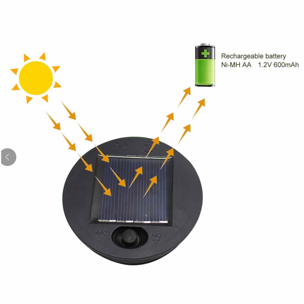 2pcs 7cm Solar LED Decorative Lights Electronic Glowing Accessories for Garden Patio Outdoor