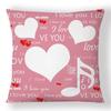 Custom Photo Pillow Case Diy I Love You Print Peach Skin Cushion Cover Valentine Gift For Couple Bedroom Sofa Decor 45X45