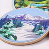 Harimau 4P in Beginner Embroidery Kit,Floral Plant Pattern,Cross Stitch Kits, Including Stamped Embroidery Cloth with 2 Embroidery Hoops, Color