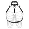Women'S Sexy Leather Chest Decoration Tight Strap Fashion Versatile Harajuku Style Cat Face Mask Flirting Clothing Accessories
