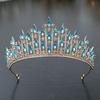 1pc Luxury Bridal Crystal Crown Zircon Wedding Tiara Hair Luxury Heirloom Headpiece for Bride Boho Photoshoot Royal Theme Events