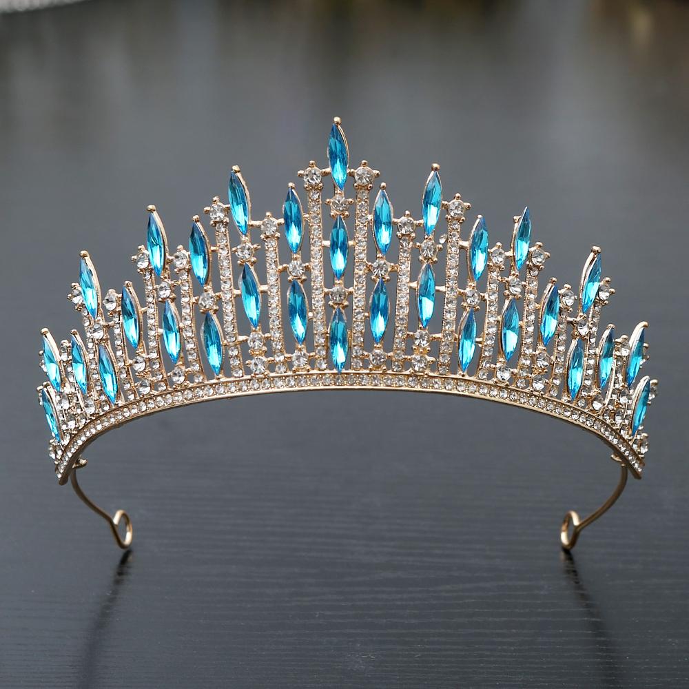 1pc Luxury Bridal Crystal Crown Zircon Wedding Tiara Hair Luxury Heirloom Headpiece for Bride Boho Photoshoot Royal Theme Events