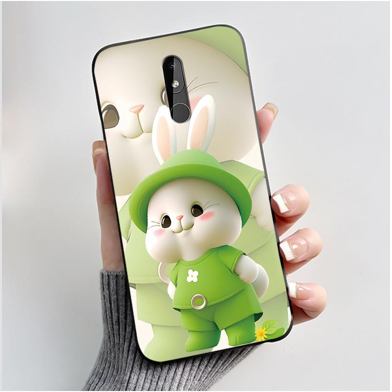 Matte Soft TPU Case For Nokia 3.2 4.2 3.1 Nokia3 Phone Case Luxury Cute Love Rabbit Funny Black Silicone Ultra Thin Back Cover