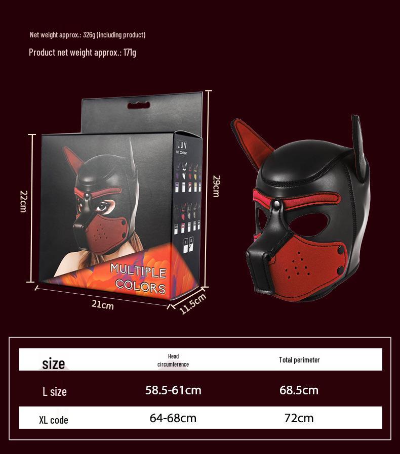 New K9 Performance Erotic Dog Mask Headgear for Nightclub Shows