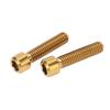 2pcs Bike Stem Screw M6 25mm Extended Titanium Alloy Bike Seatpost Screw for Mountain Road Bike Gold