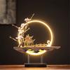 Led Light Backflow Incense Burner USB Light Circle Simulation Tree Ceramic Lotus Buddha Beads Home Office Decoration Furnishing