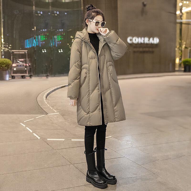 Sibaoshe Women's Hooded Down Jacket - 2026 Winter Loose Fit