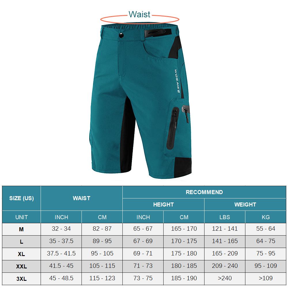 Men Loose Fit Cycle Shorts Breathable Quick Dry MTB Bike Shorts Outdoor Sports Running Biking