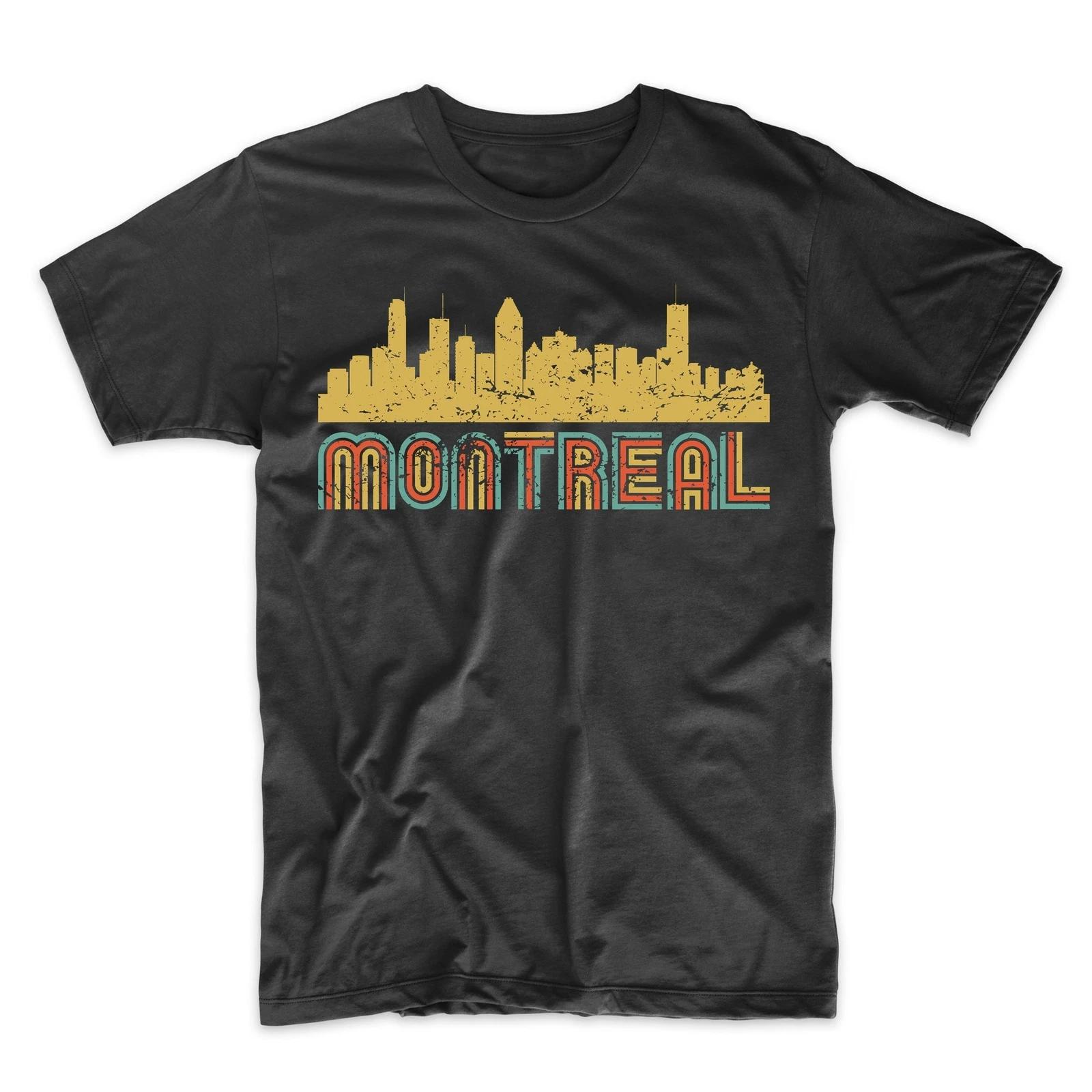 Montreal Shirt - Retro Vintage Style Montreal Quebec Canada Skyline T-Shirt XL