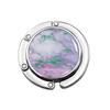 Creative Marble Pattern Folding Handbag Hook with Metal Design