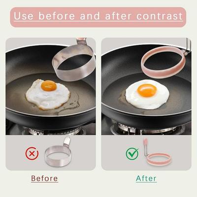 Auslaufsichere Flüssigei-Ringform, Silikon-Eierringe, Verbesserte Antihaft-Eierpfanne für Pfannkuchen und Frühstückssandwiches