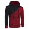 Men's Casual Patchwork Sports Sweatshirt Long Sleeve Hooded Pullover Tops