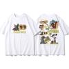 2026 Summer Comic Form Tom and Jerry Image 100 Cotton Printed Oversize Casual Tshirt Adult Children Parentchild Top Homewear