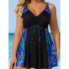 2026 Plus Size European & American Two-Piece Bikini Set with Skirted Bottoms for Women