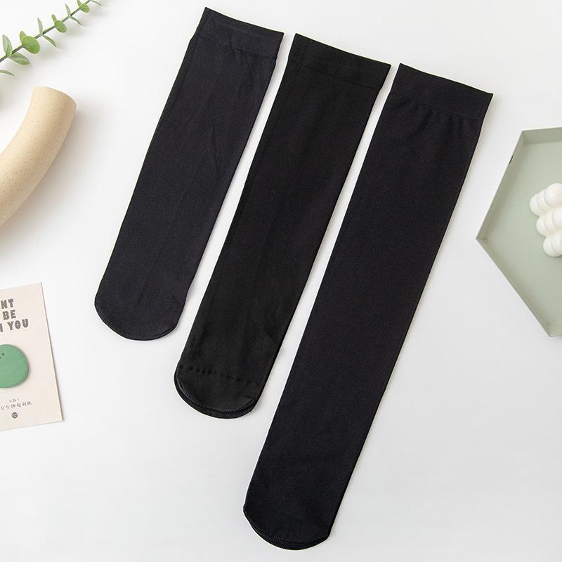 Premium Over-the-Knee Slimming Calf Socks - Solid Color Velvet for Mid-Calf Coverage