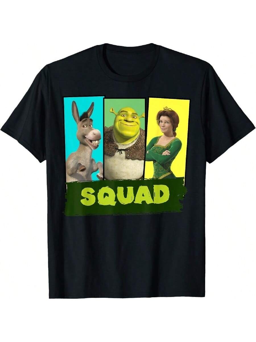 Shreks Squad Group Shot Panel Lineup Poster T-Shirt S разноцветный
