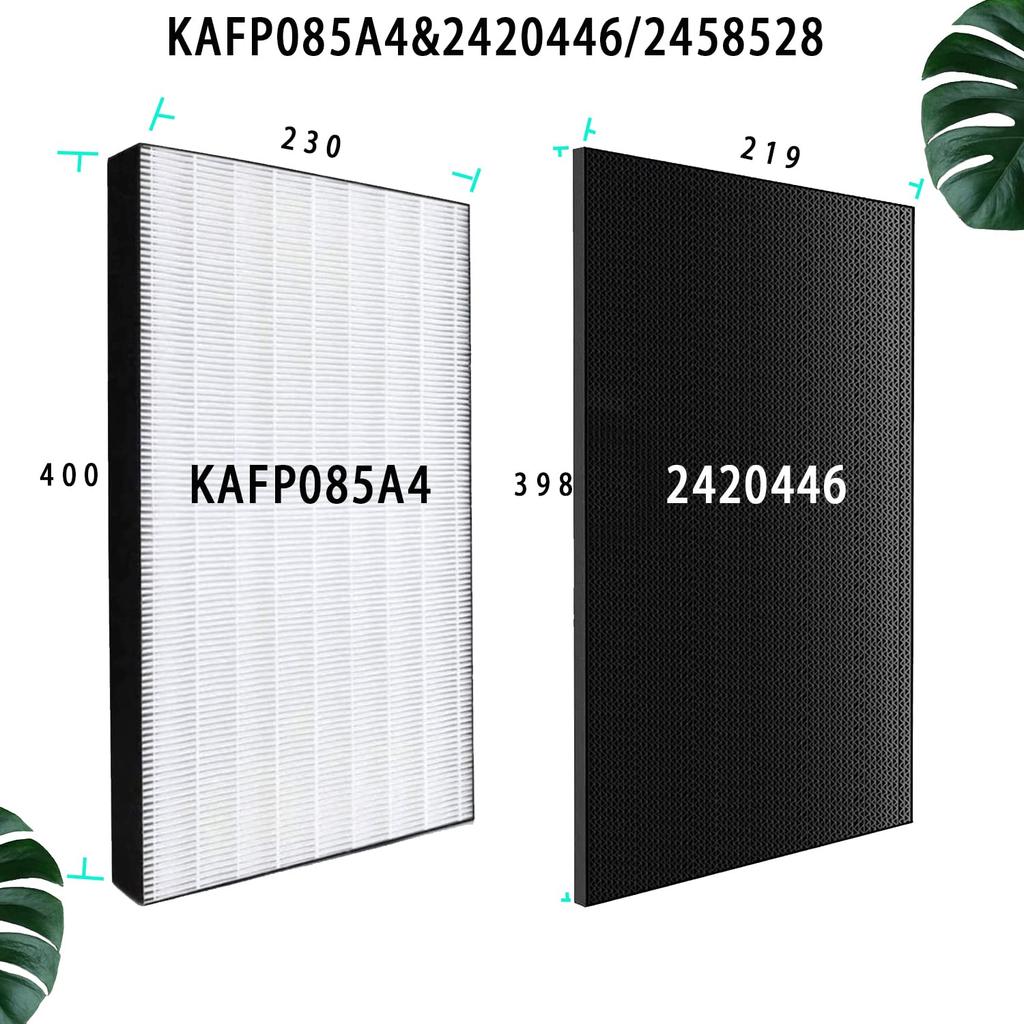 Staubfang HEPA-Filter KAFP085A4 Geruchsfilter 2420446 2458528 Luftreiniger Ersatzfilter Insgesamt 2 kompatible Teile J&Q (1 Stück) + / (1