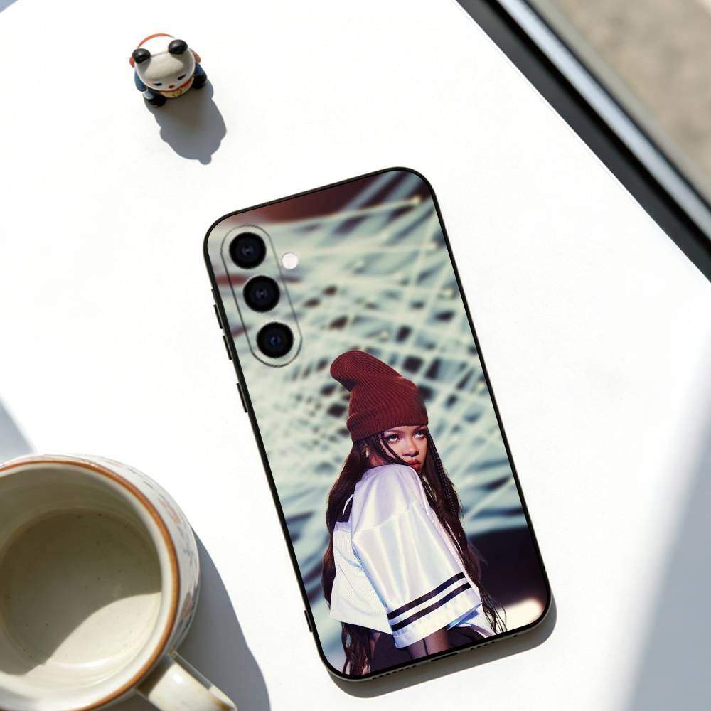 Singer  Rihanna Phone Case Soft black For Samsung Galaxy A73,A72,A71,A70,A53,A52,A51