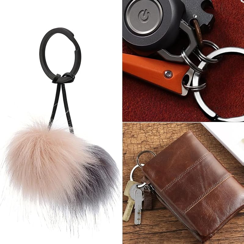 [AutCreation] titanium key holder ring key ring lightweight key ring Outer circumference 10mm/15mm/20mm/25mm/30mm black (25mm)