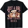 Funny Cute Dog Puppy Lover - Just A Girl Who Loves Dogs Gift Unisex T-Shirt