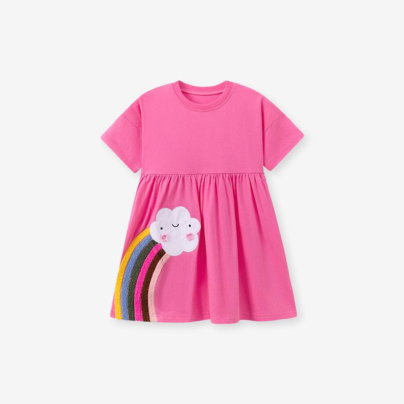 Little Maven European & American Short Sleeve Summer Princess Dress for Kids
