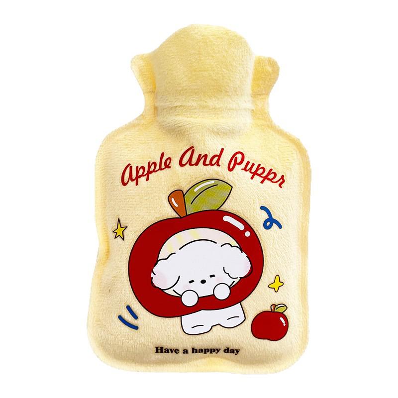 Cute Cartoon Mini Hot Water Bottle - Portable Flocked Hand Warmer for Students and Girls