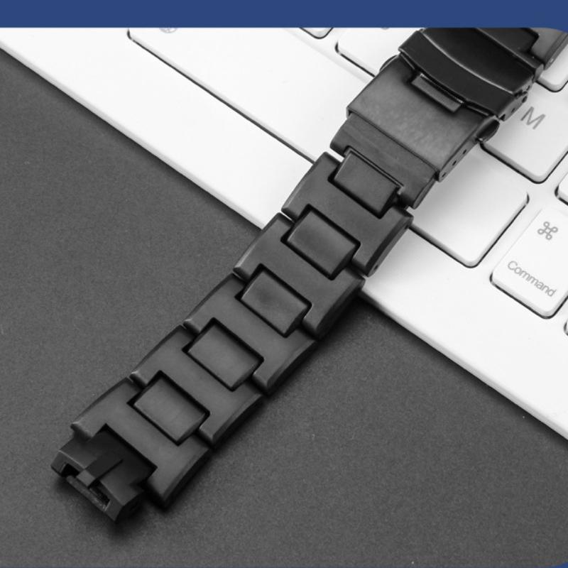 16mm Für Casio G-Shock PROTREK PRW-3100/6000/6100/3000 PRG-300 modifiziertes Kunststoff-Stahl-Verbund-Uhrenarmband Armbandzubehör