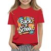 Children's Casual and Fashionable Round-Neck Printed Short-Sleeve Top for Back-to-School