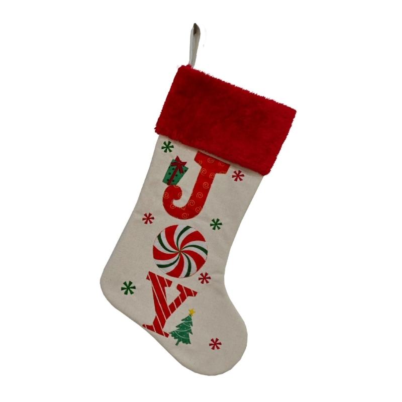 Alphabets Holiday Sock Decoration With Polyester Materials Quick Attachment Hook Multipurpose Festival Ornament