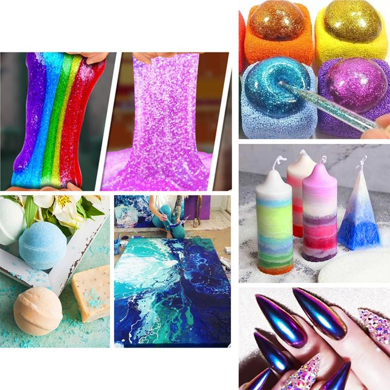 4 Box Chameleon 4 Color Intense Colorshift Pigments Powder for Resin Crafts Tumblers Powder Pigment for Paint Crafts
