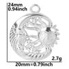 6pcs/Lot Metal Sun Pendant Sunset Sunshine Stainless Steel Charms For Jewelry Making Supplies Fashion Charm DIY Earring Necklace