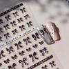 Luxury Black French Curve 5D Nail Art Sticker Asymmetric Artistic Lines Broken Pattern Fragments Self Adhesive Manicure Decal