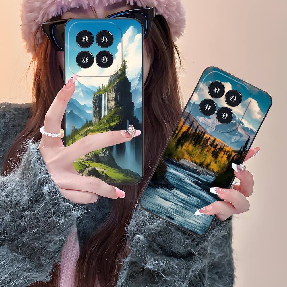 Mountain Forest Mobile Phone Case for Xiaomi 15 14 13 12 Mi 11 T Ultra Lite Pro S X 5G Colorful Printing Cover Luxury Pretty