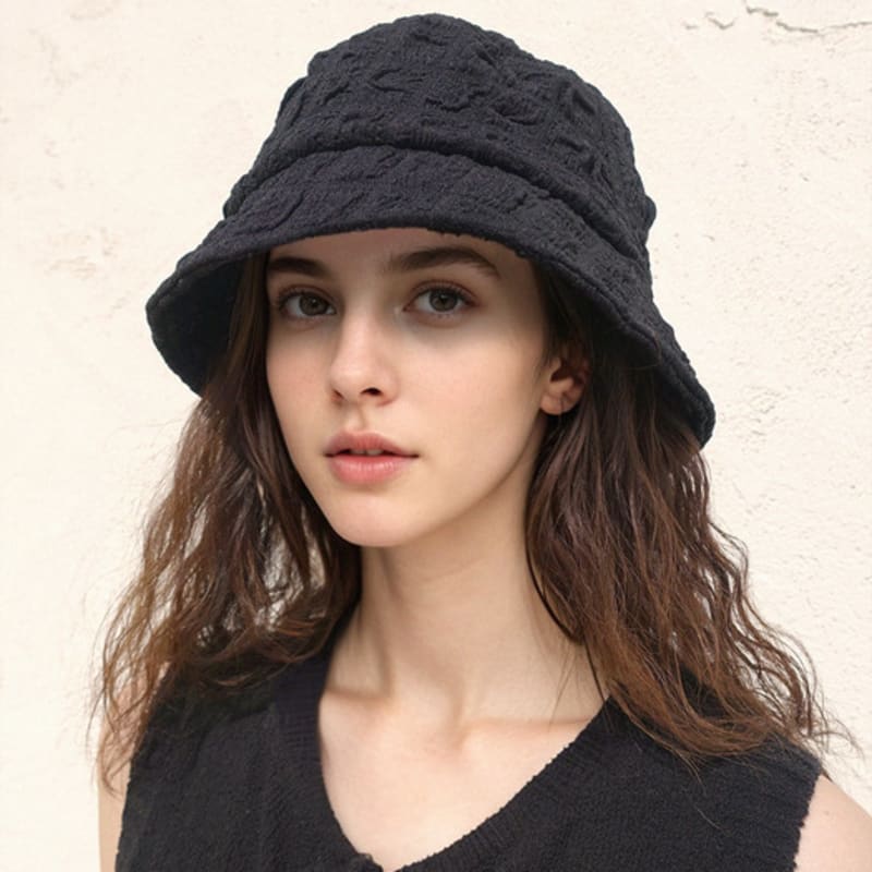 

PREMIERE AMOUR Панама-ведро с тиснением Crush - Черный Black_Free