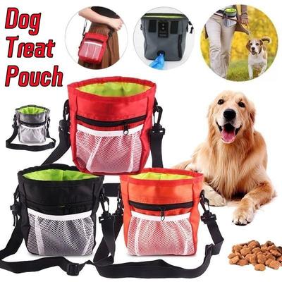 1PC Dog Pouch Training Bag Poop Bag Dispenser Waist Clip and Drawstring Carries Toys Food Storage